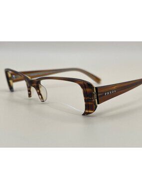 Prada VPR08E Brown Tortoise Optical Glasses Frame 51-17-130 Made In Japan
